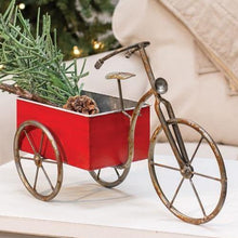 Load image into Gallery viewer, Vintage Style Tricycle Bike with Bin | Rustic Red
