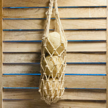 Load image into Gallery viewer, Boho Round Goat Milk Soap Balls + Macrame Cotton Sack