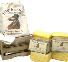 Load image into Gallery viewer, Tallow + Jersey Tomato Soap, Goat Milk, Jojoba Oil, Wildflower Pine Barren Honey Infused Body and Complexion Bar