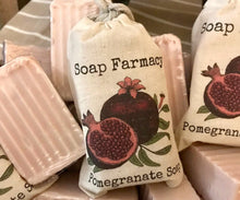 Load image into Gallery viewer, Pomegranate + Tallow Soap, Organic Goat Milk, Natural, Unscented Handmade Soap Bars