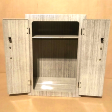 Load image into Gallery viewer, 1950's Tin Doll House Furniture | Bed, Armoire, and Dresser