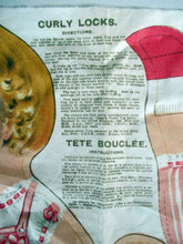 Load image into Gallery viewer, 1900's Dean's Rag Book Co. Curly Locks Uncut Cloth Rag Doll Panel
