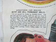 Load image into Gallery viewer, Antique 1913 Betsy and Bill Permanent Doll Cloth Rag Doll Panel | Uncut