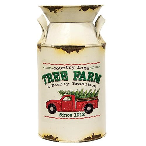 Tree Farm Milk Can