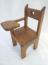 Load image into Gallery viewer, Vintage Wooden Doll Desk Chair | 14&quot;
