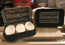 Load image into Gallery viewer, Natural Goat Milk Shampoo Travel Bars + Tin, Unscented
