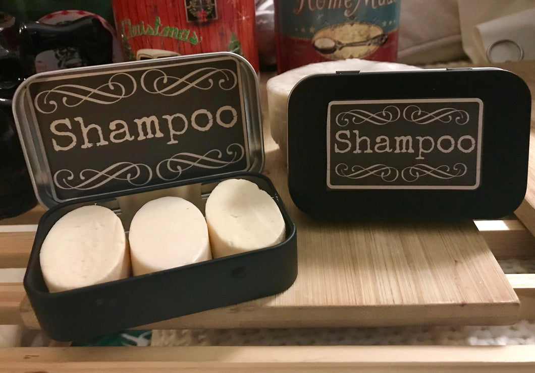 Natural Goat Milk Shampoo Travel Bars + Tin, Unscented