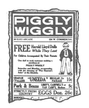 Load image into Gallery viewer, 1920&#39;s Harold Lloyd Vintage Ad Premium, Uncut, Cloth Doll Panel
