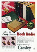 Load image into Gallery viewer, 1950&#39;s Crosley Book Radios, Lot Of 3, Enchantment, As You Like It and Fantasy Transister Radios, Leather Bound
