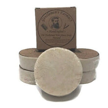 Load image into Gallery viewer, Tallow + Cream Shave Soap Bar, Bison Tallow, Beef Tallow, Bristle Brush
